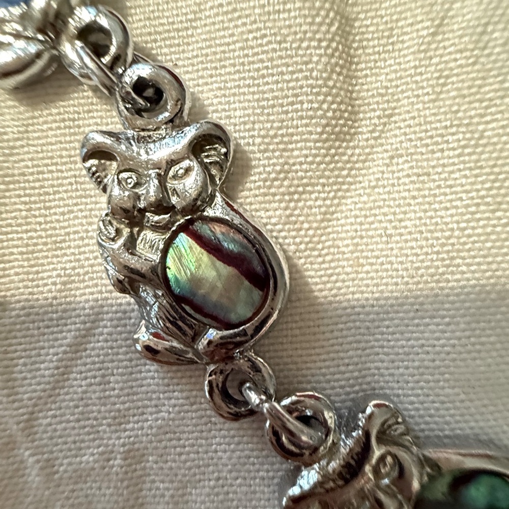 Vintage Bracelet koala with shell inlay